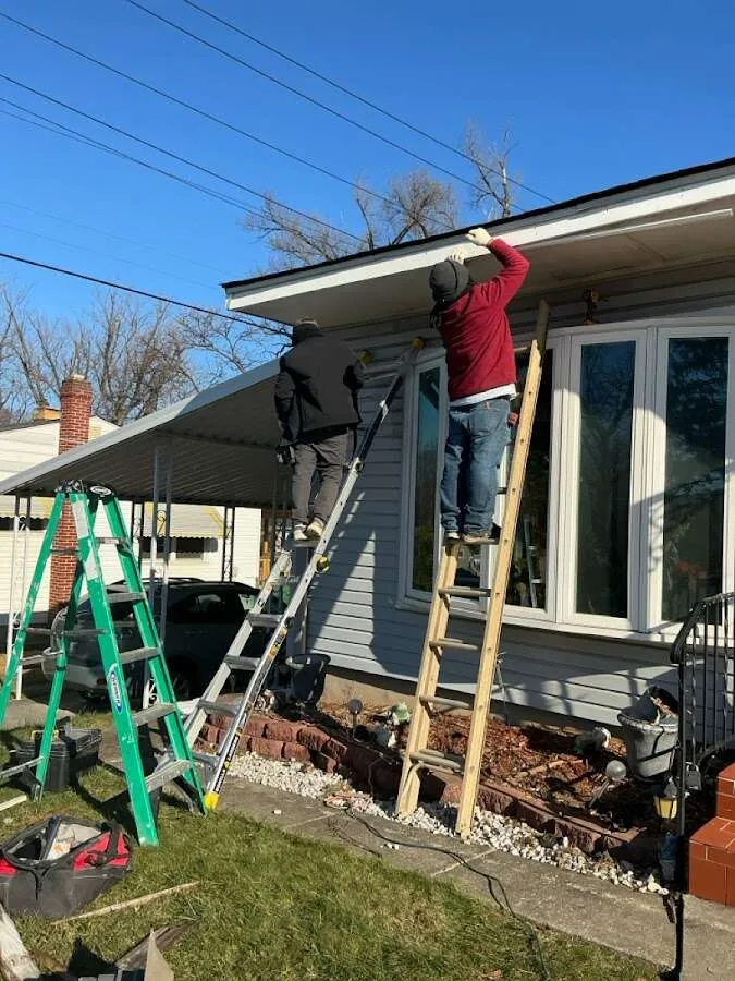 Restoration crew performing exterior repair in Towamencin
